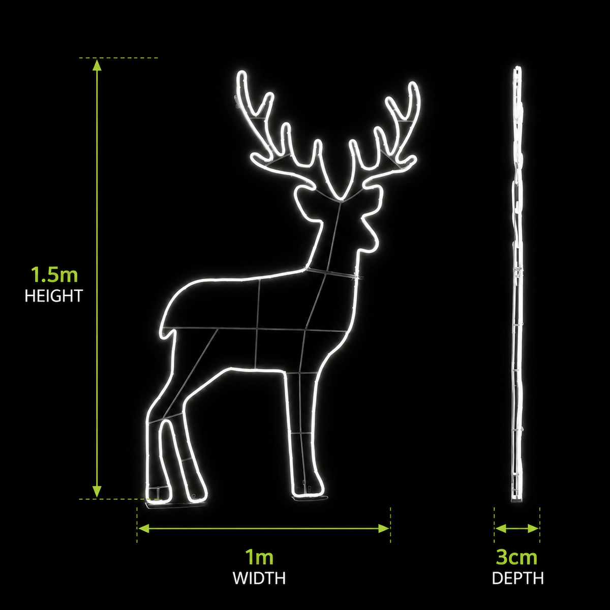 1.5M 2D Neon Stag