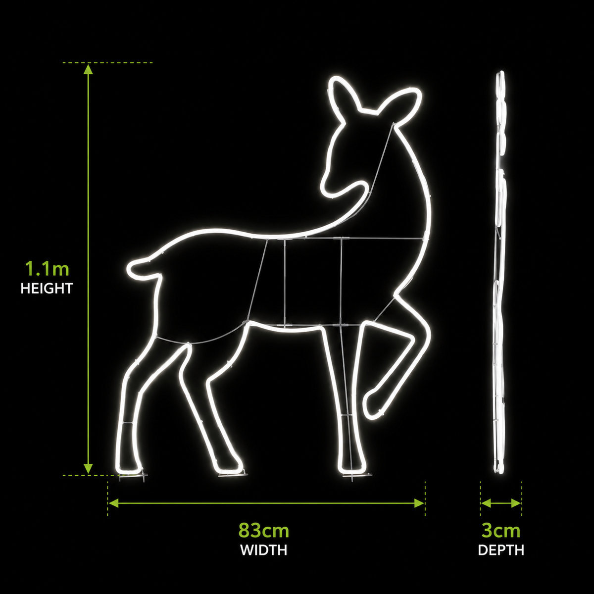 1.1M 2D Neon Deer