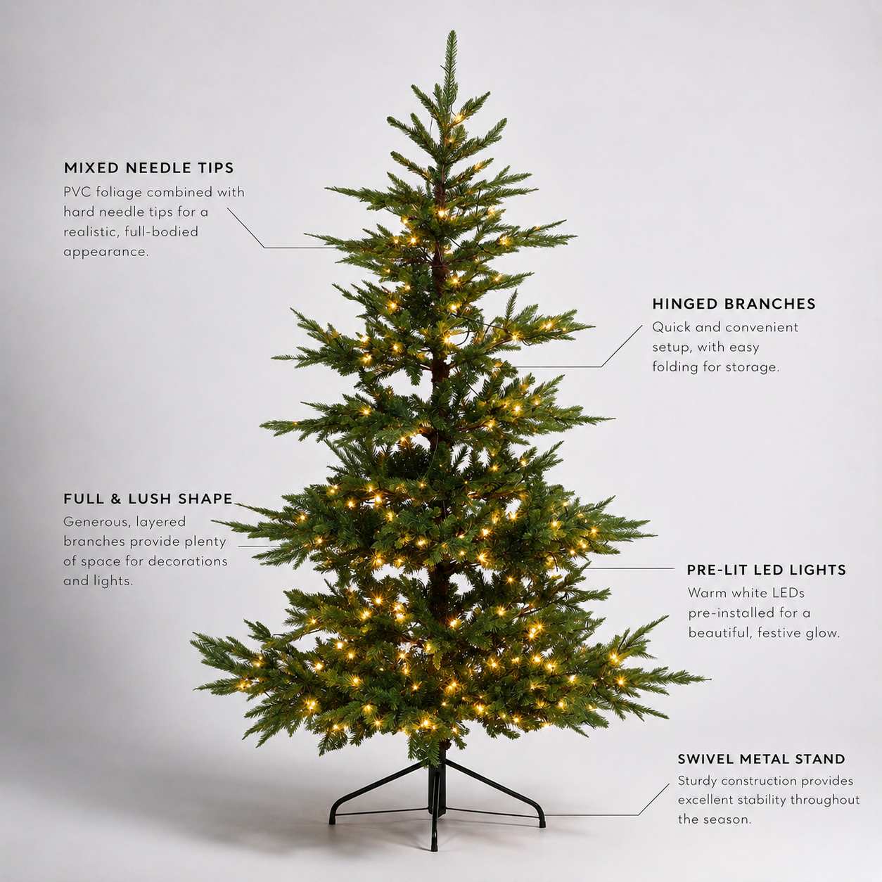 Pre-Lit Nordman Fir