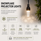 8 White Snowflake Pattern Projector String Lights