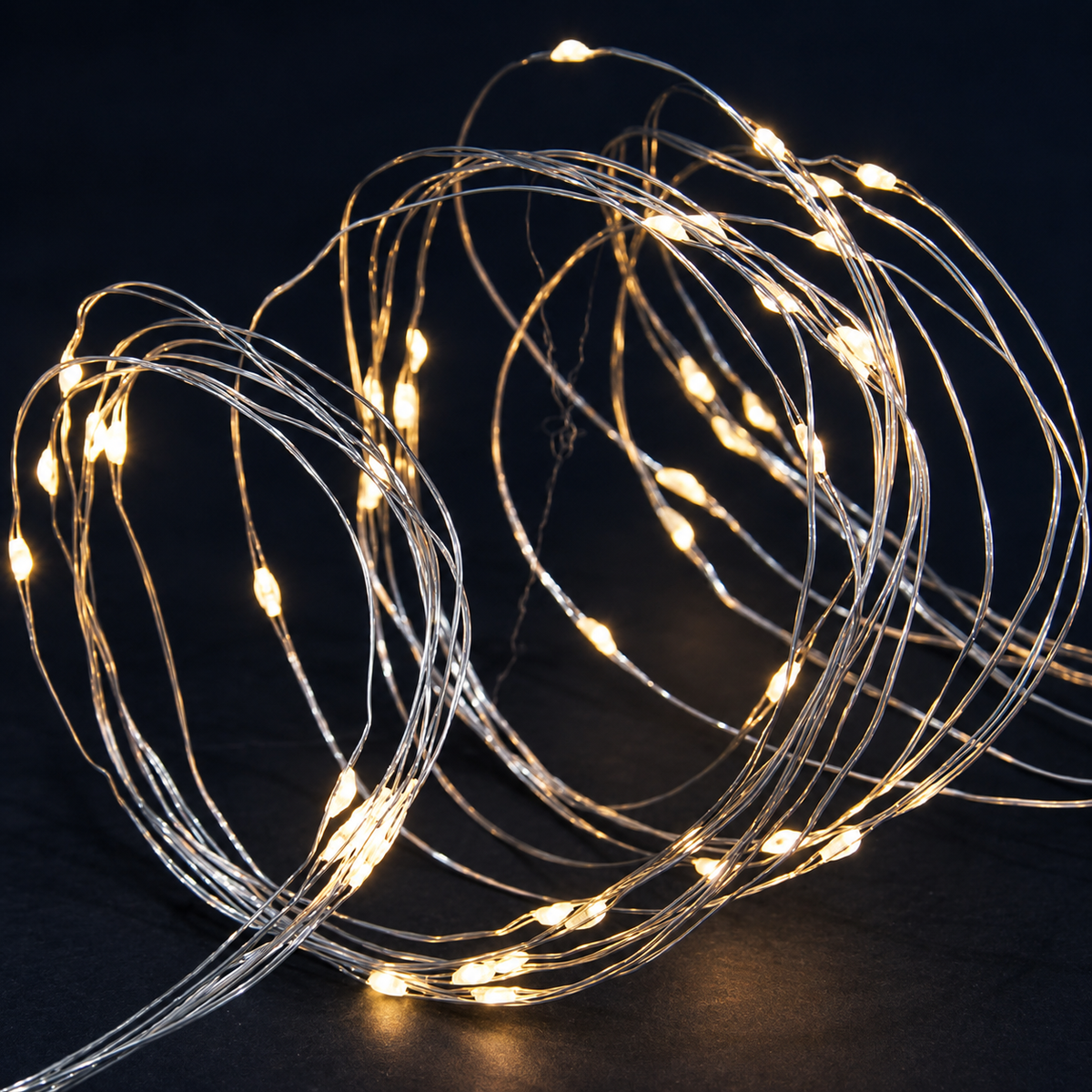 100 Solar Warm White LED Copper Wire Multifunction Lights