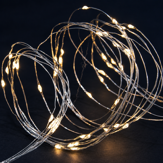100 Solar Warm White LED Copper Wire Multifunction Lights