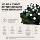 100 Fit & Forget White Multifunction Berry Lights
