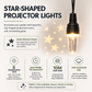 8 Warm White Star Pattern Projector String Lights