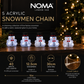 5 Acrylic Sitting Snowmen Chain