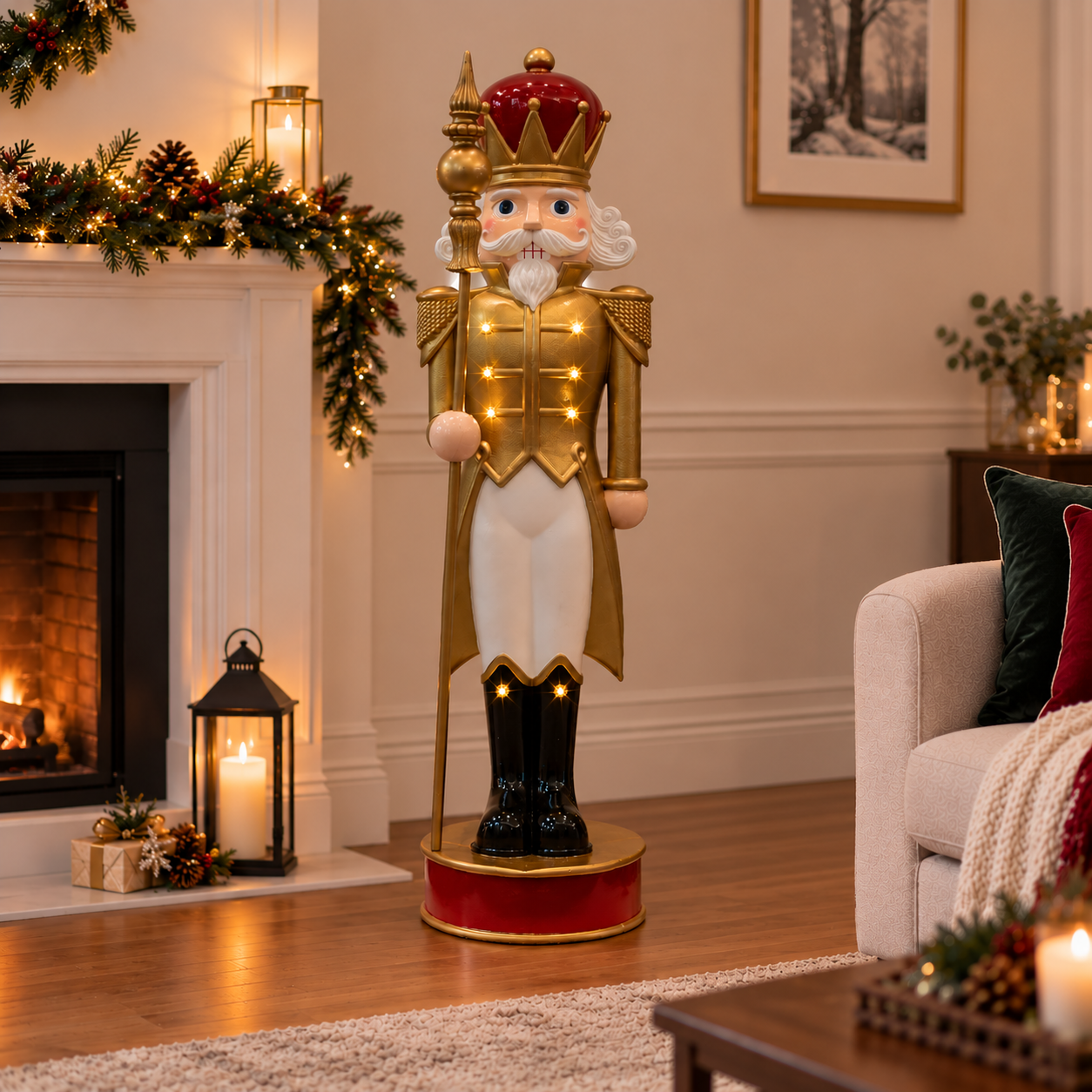 1.2M Gold Musical Nutcracker