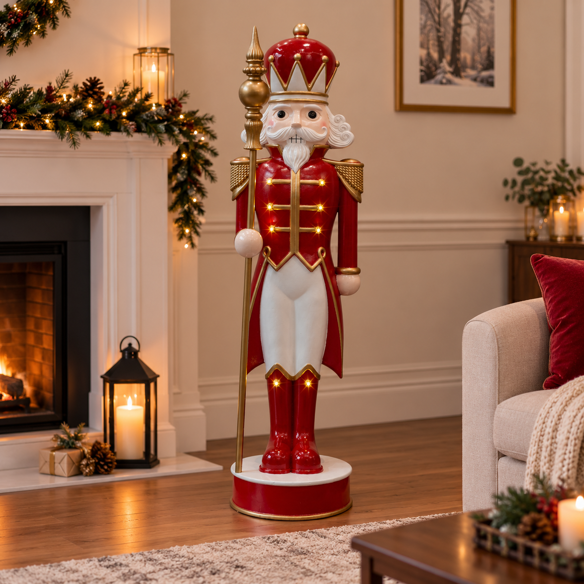 1.2M Red Musical Nutcracker