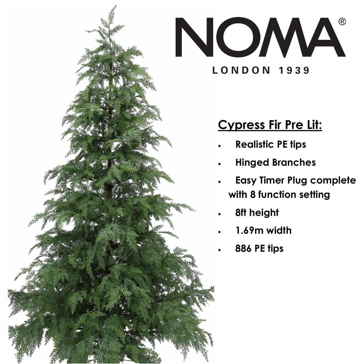 Cypress Fir Pre-Lit 1-2-Tree