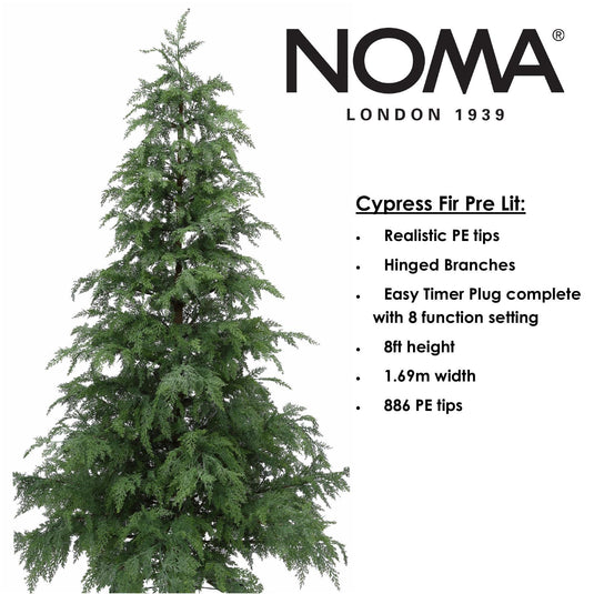 Cypress Fir Pre-Lit 1-2-Tree