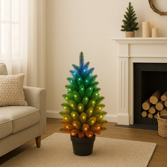 3' Spectrum Digital Remote Control Foxtail Potted Tree