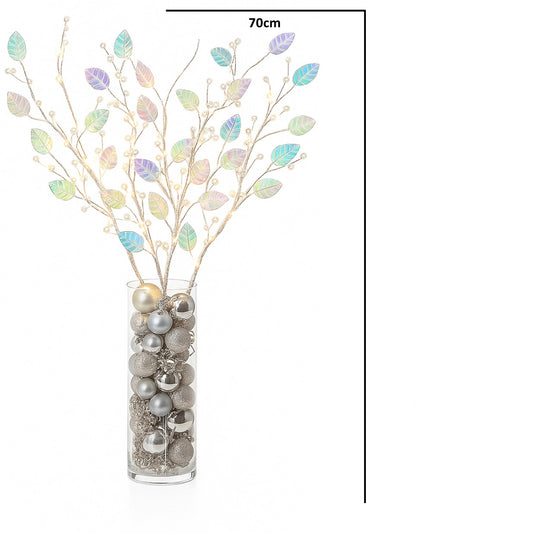 Set of 3 Iridescent Stems With Warm White LEDs