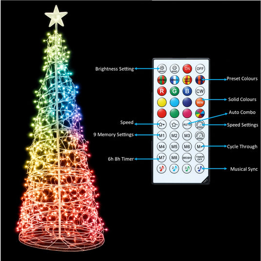 2.5 Spectrum Digital Remote Control Icicle Spiral Tree
