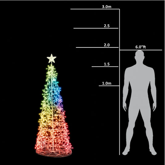 1.8M Spectrum Digital Remote Control Icicle Spiral Tree