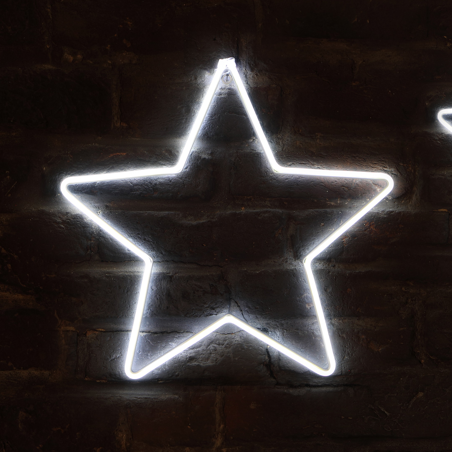 Set of 3 Small/Medium/Large White Neon Stars