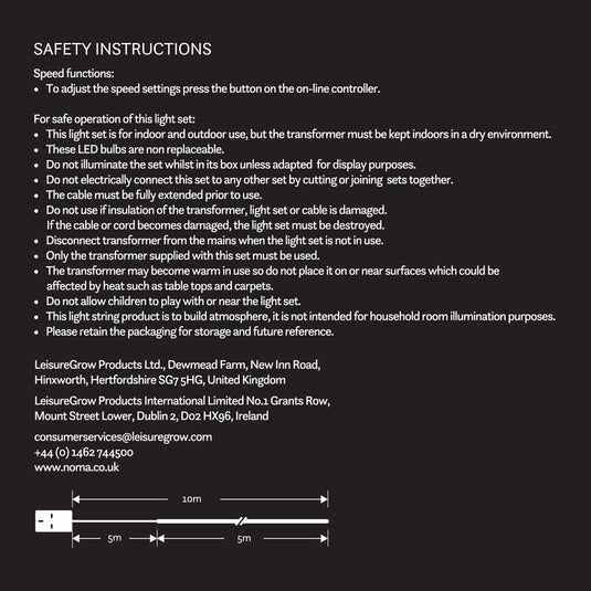 5M Micro 200 LED Snowing Rope Cable Light - Warm White