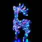 66cm Colour Changeable White Rattan Tatton Standing Deer - 80 LEDs