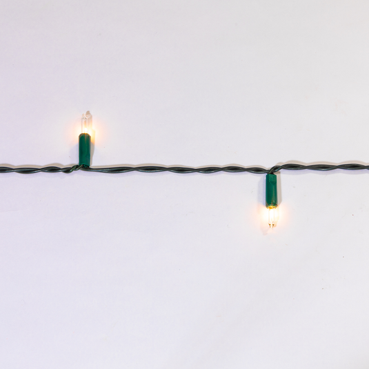 160 Clear NOMA Classic Mini String Lights with Green Cable