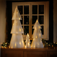 60cm Battery Operated Cream Honeycomb Tree with Warm White Wire Lights