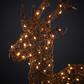 1.17M Brown Rattan Standing Deer