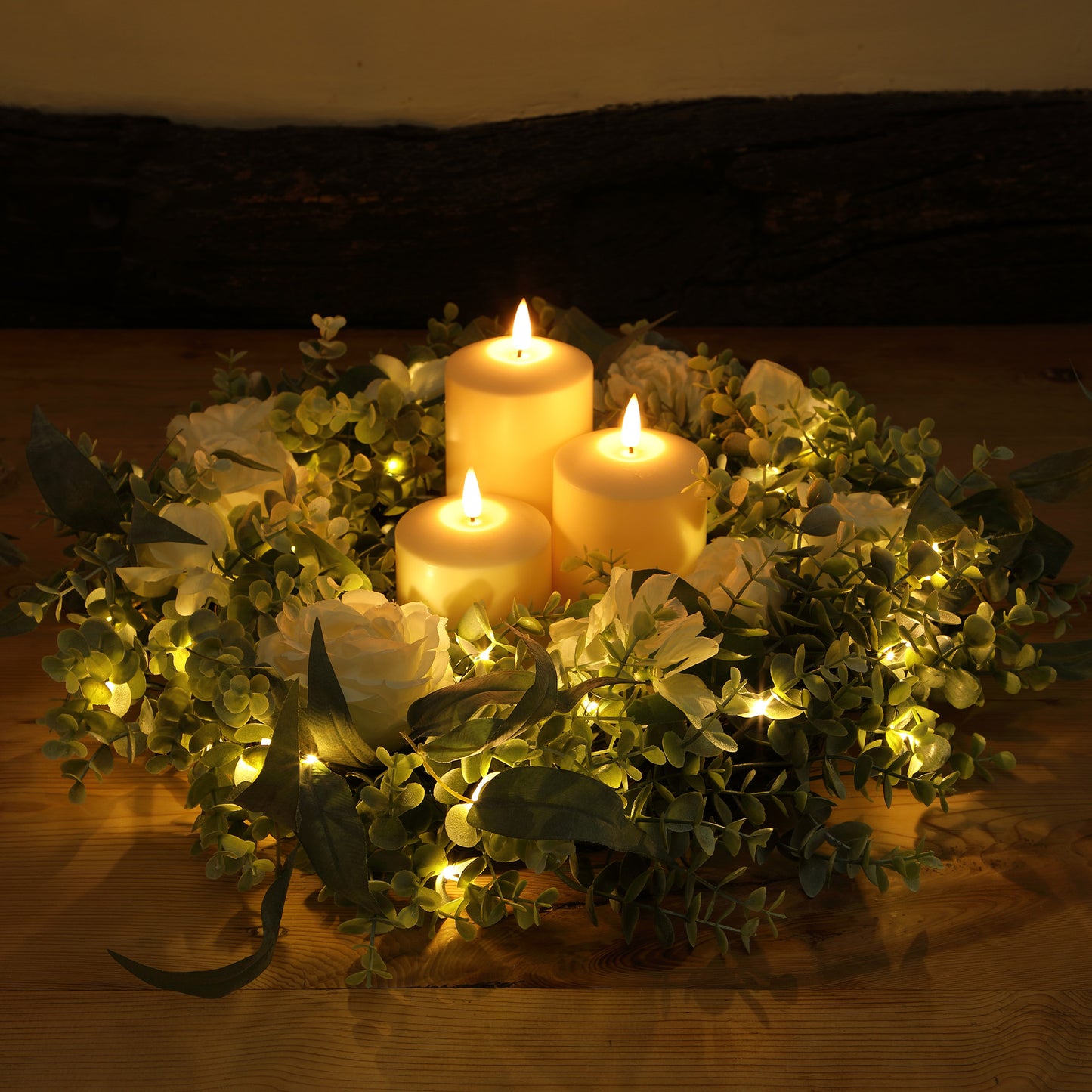 Warm White Floral Wreath