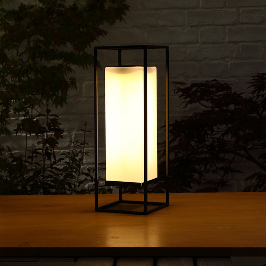 PE & Black Metal Lamp