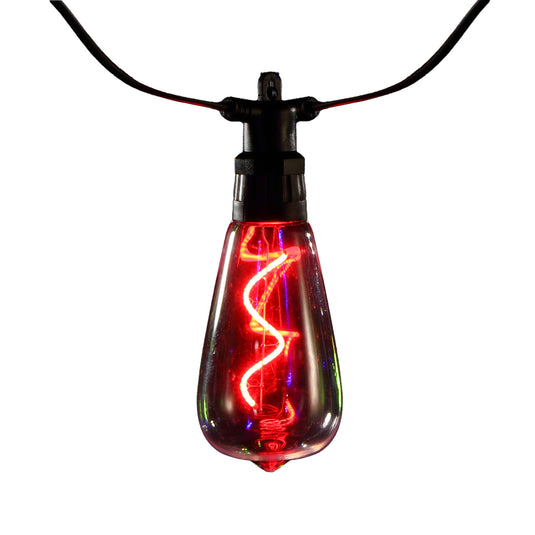 10 Connectable LED Neon Spiral Filament Edison Festoons