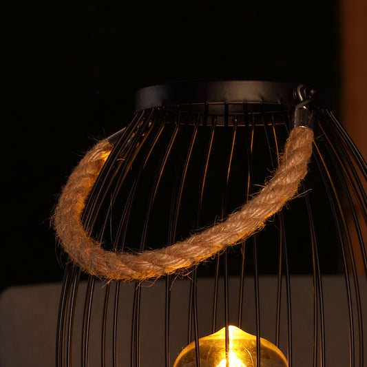 Black Metal Drum Lantern