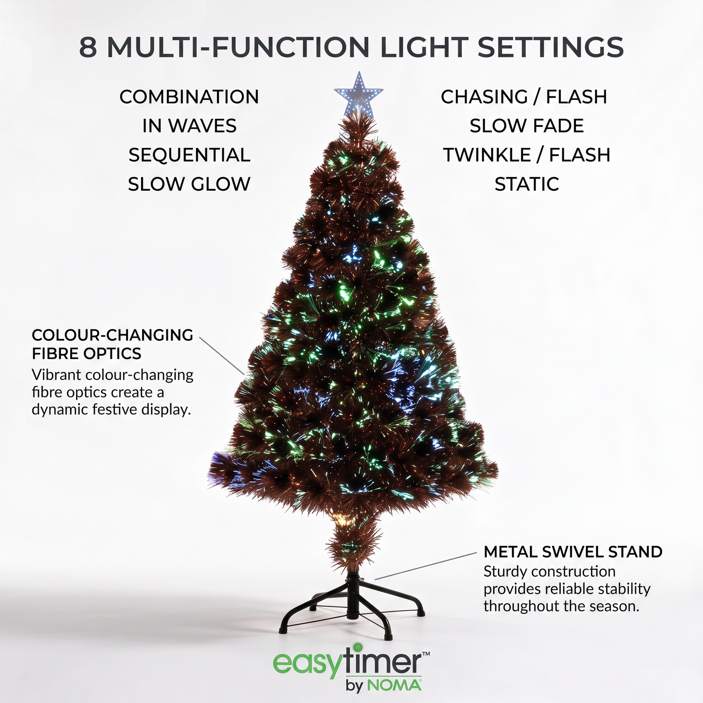 Classic Green Carousel Fibre Optic Tree