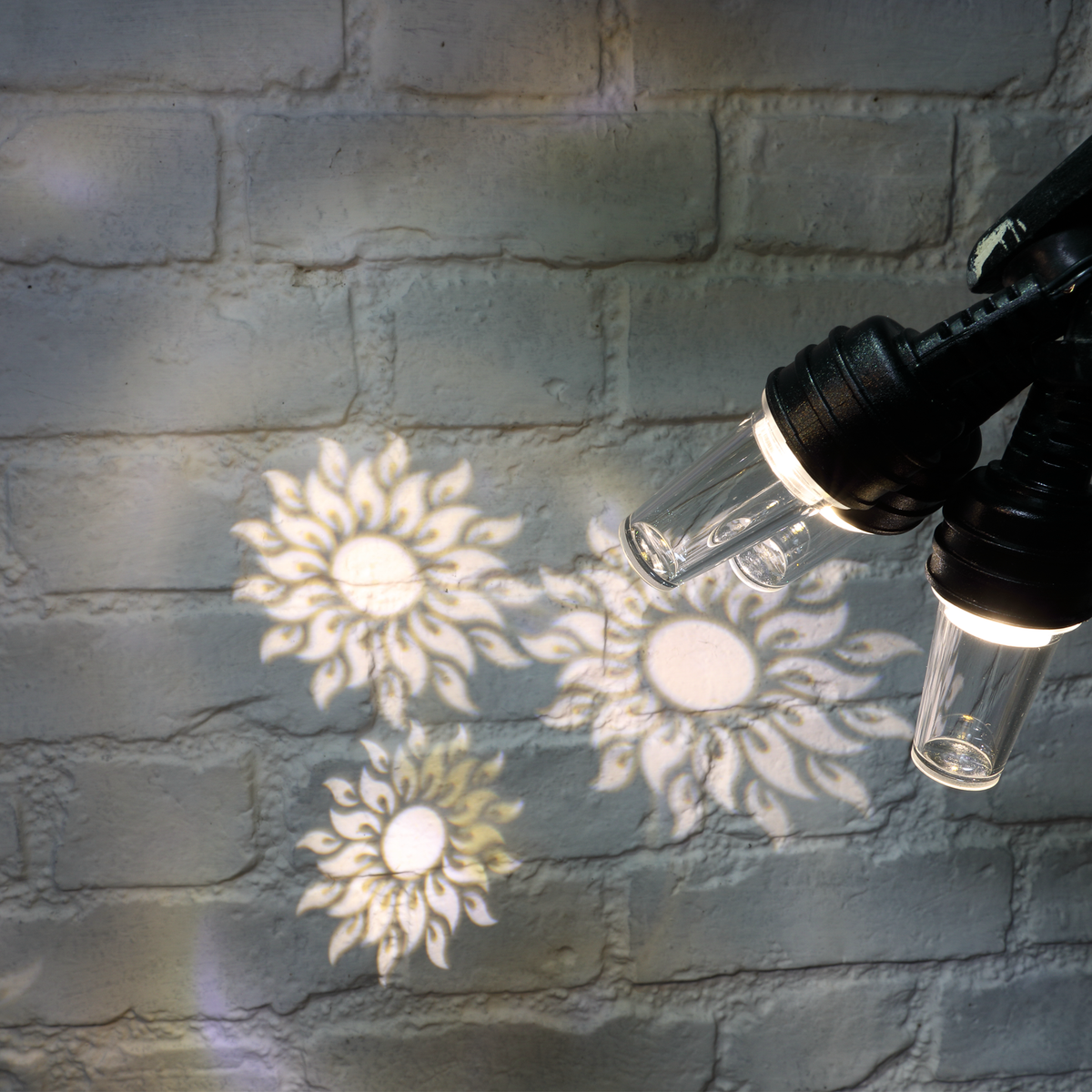 Warm White Sun Projector String Lights
