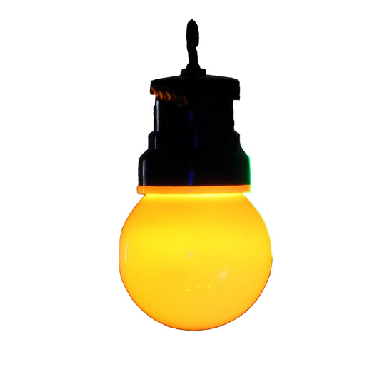 20 Multicolour Traditional Festoon Lights with Black Cable