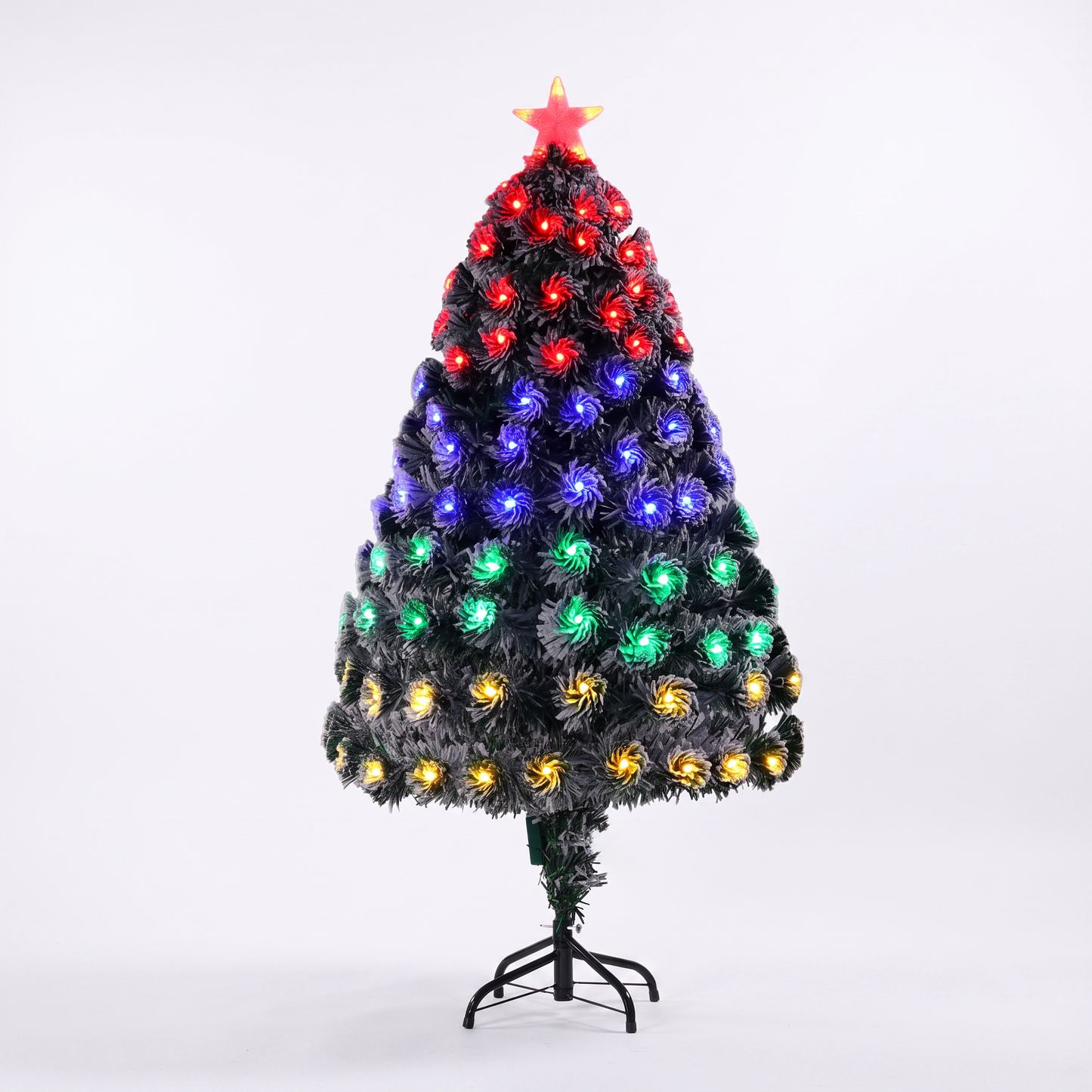 Flocked Swirl Digital Fibre Optic Tree