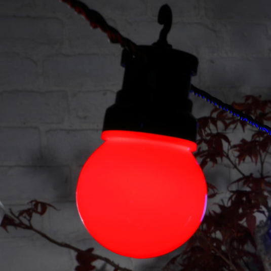 20 Multicolour Connectable Festoon Lights with Black Cable