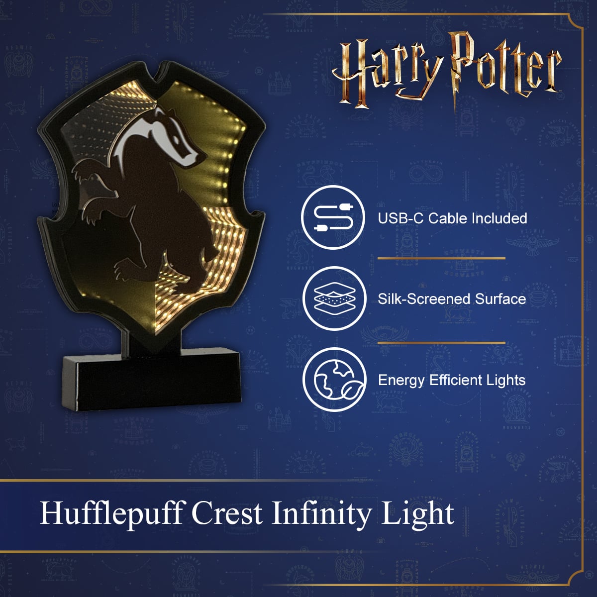 Harry Potter - Hufflepuff Crest Infinity Light