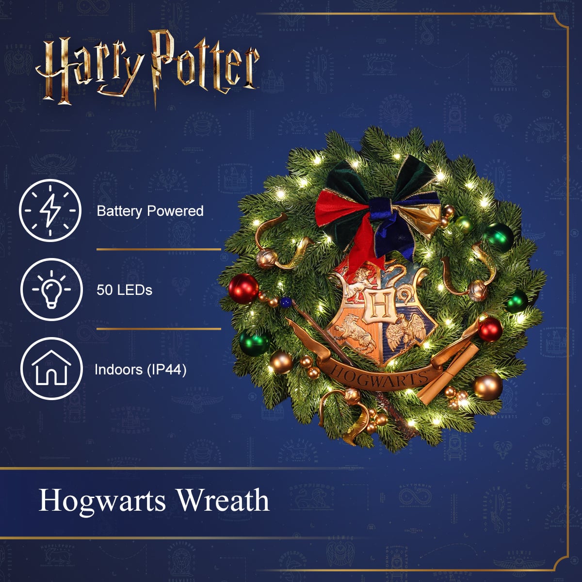 Harry Potter - 45cm Hogwarts Christmas Wreath