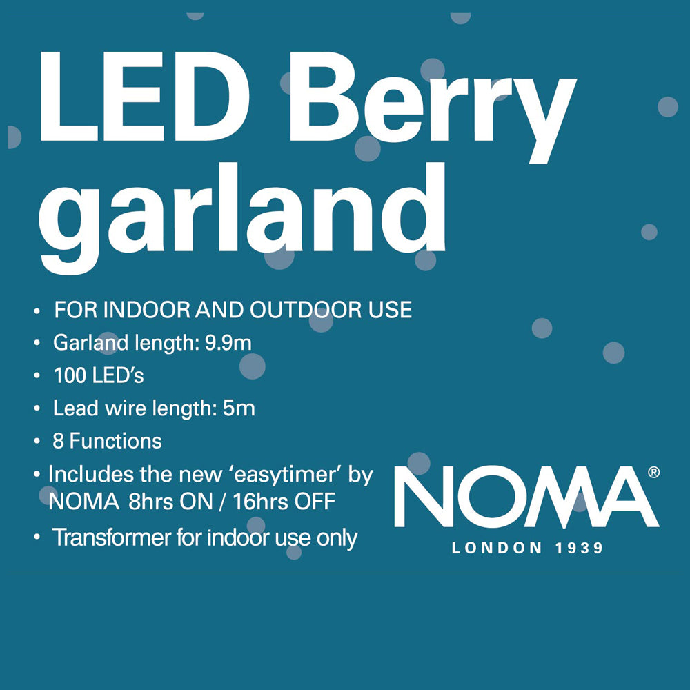 100 Warm White Berry Lights