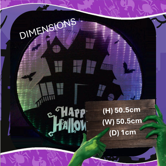 50cm Coralite Graveyard Spooky House Scene Roundal