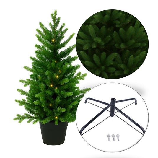 3' WARM WHITE PRE LIT ST MORITZ POTTED TREE