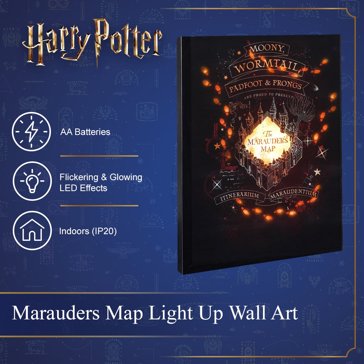 Harry Potter - Marauders Map Light Up Wall Art