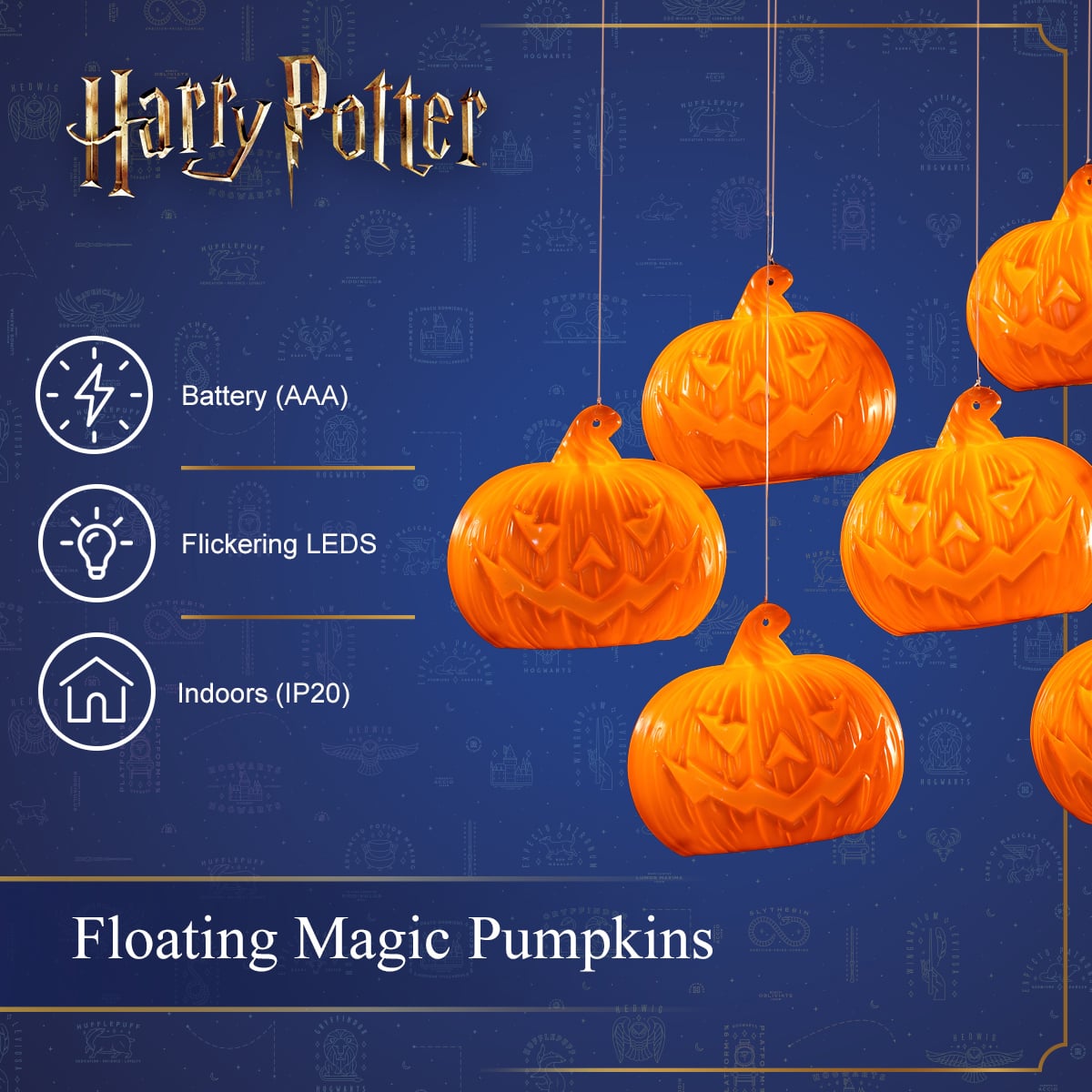 Harry Potter - Set of 6 Wand Controlled Floating Pumpkins
