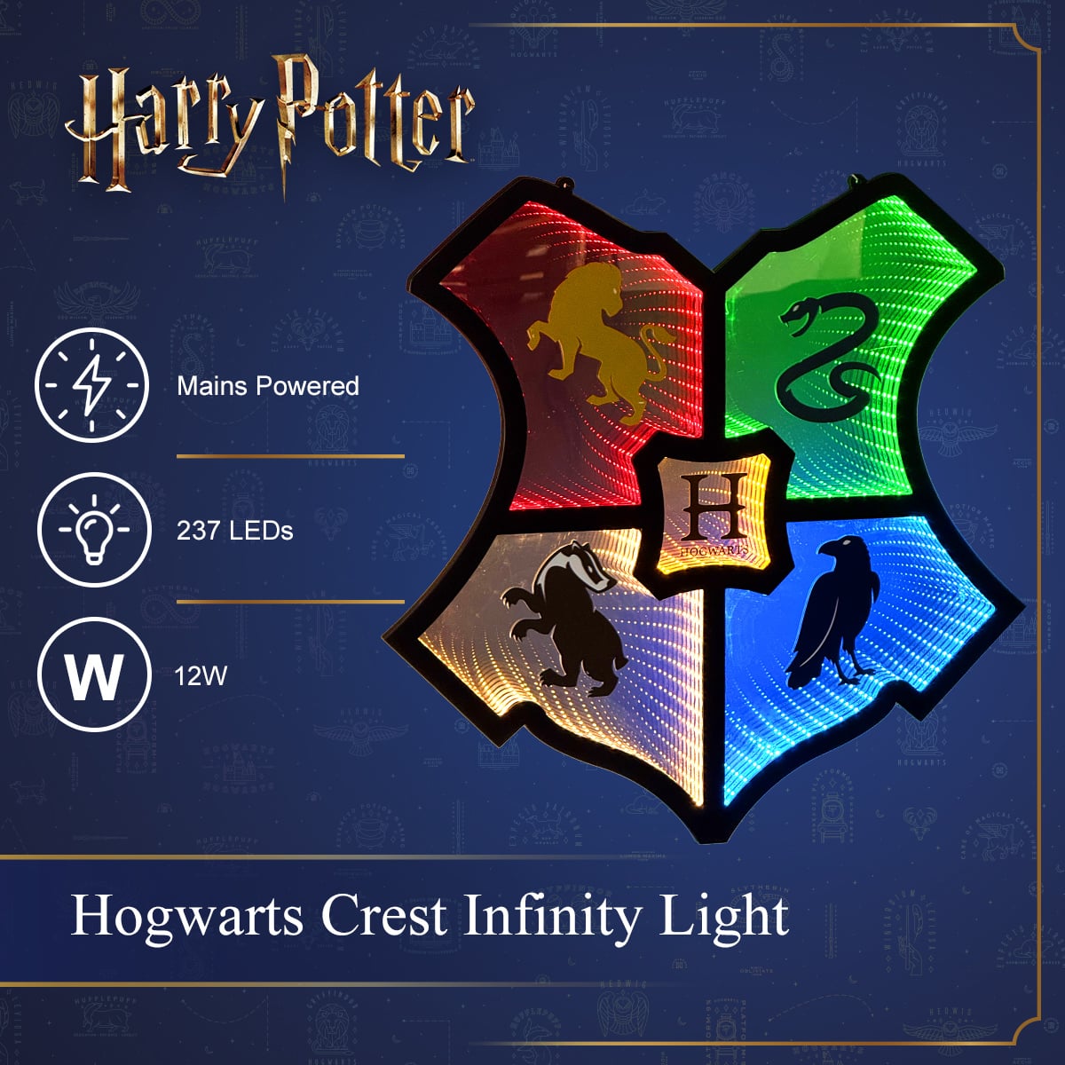 Harry Potter - 60CM Hogwarts Crest Infinity Light