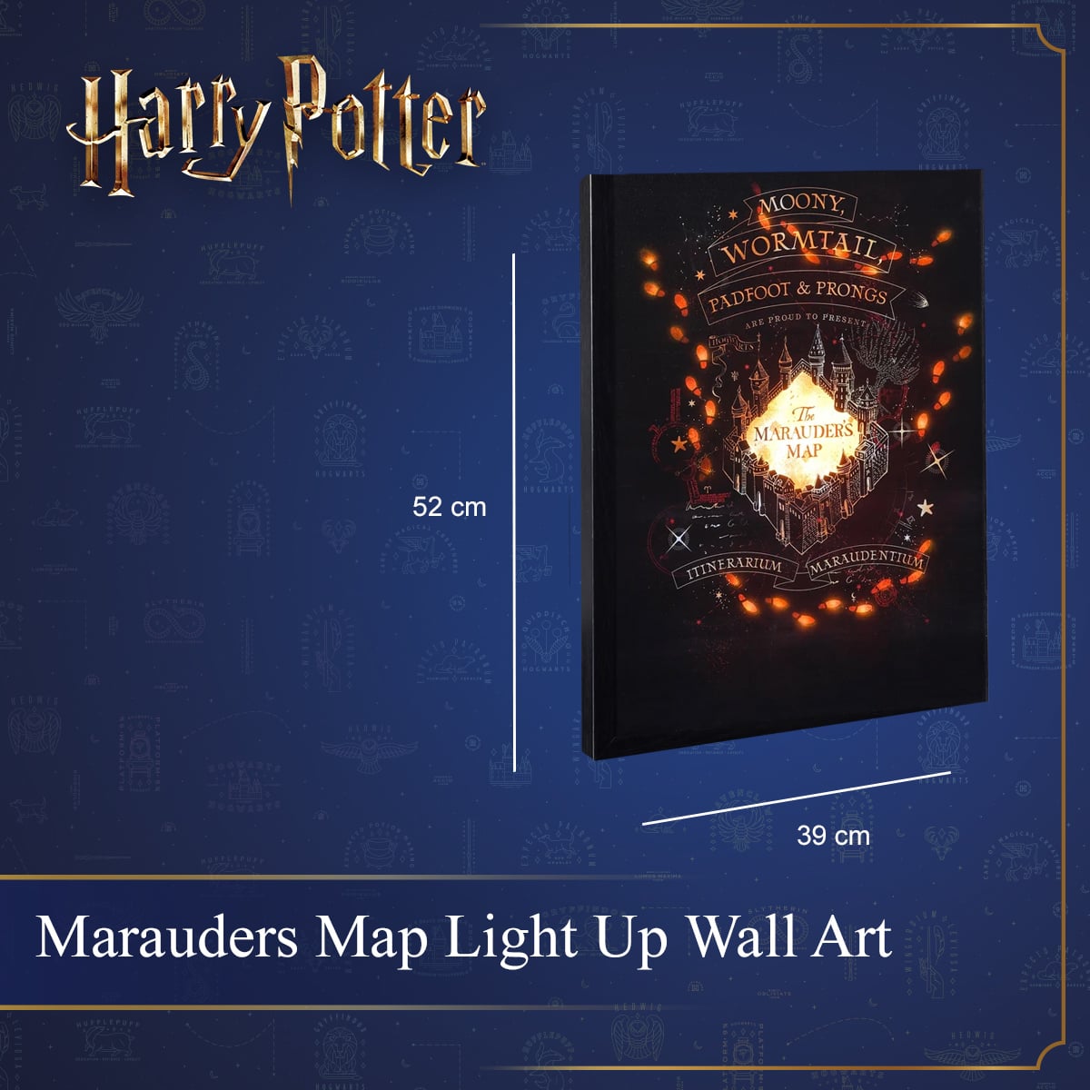 Harry Potter - Marauders Map Light Up Wall Art
