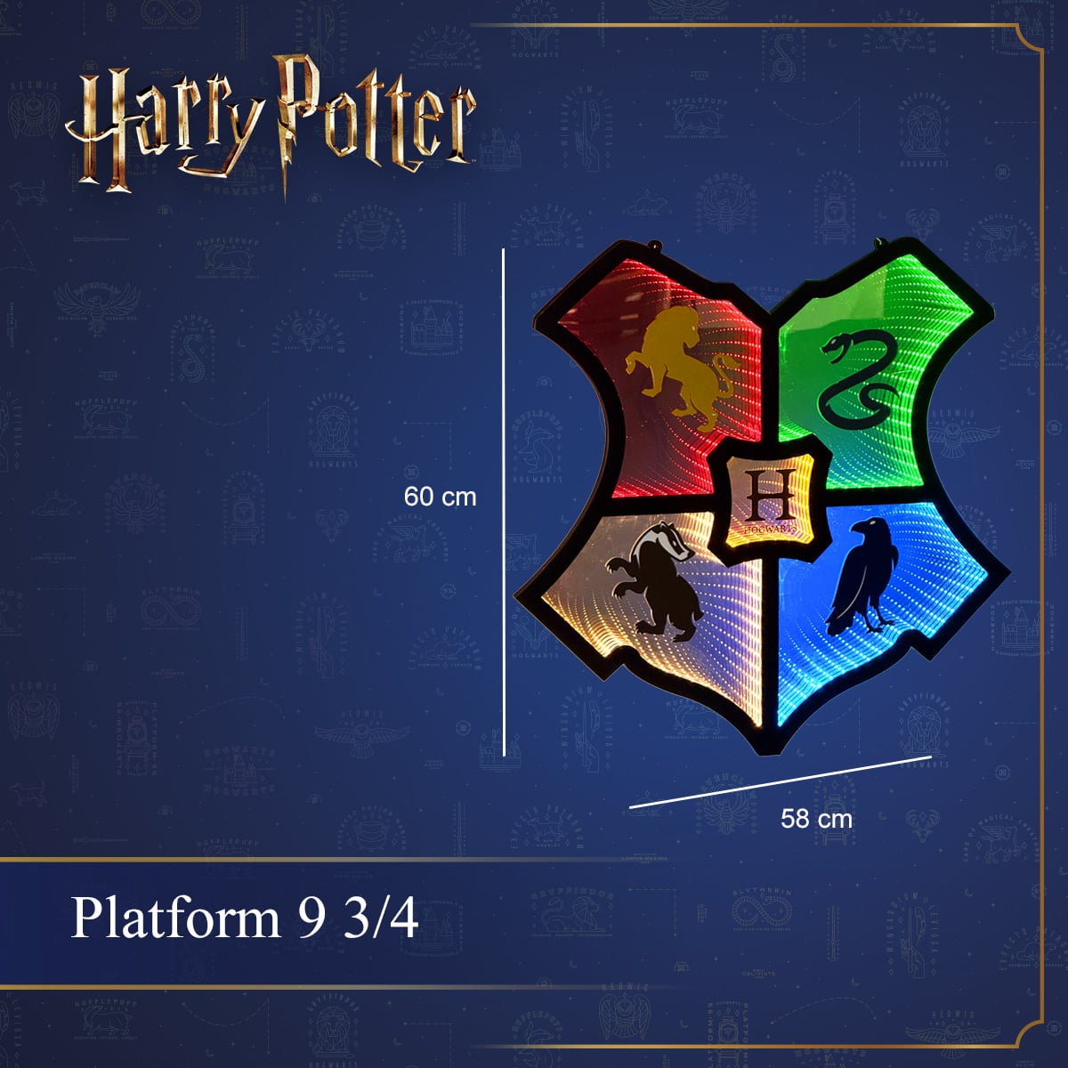 Harry Potter - 60CM Hogwarts Crest Infinity Light
