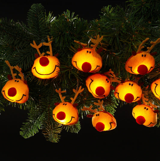 Padded Reindeer Garland