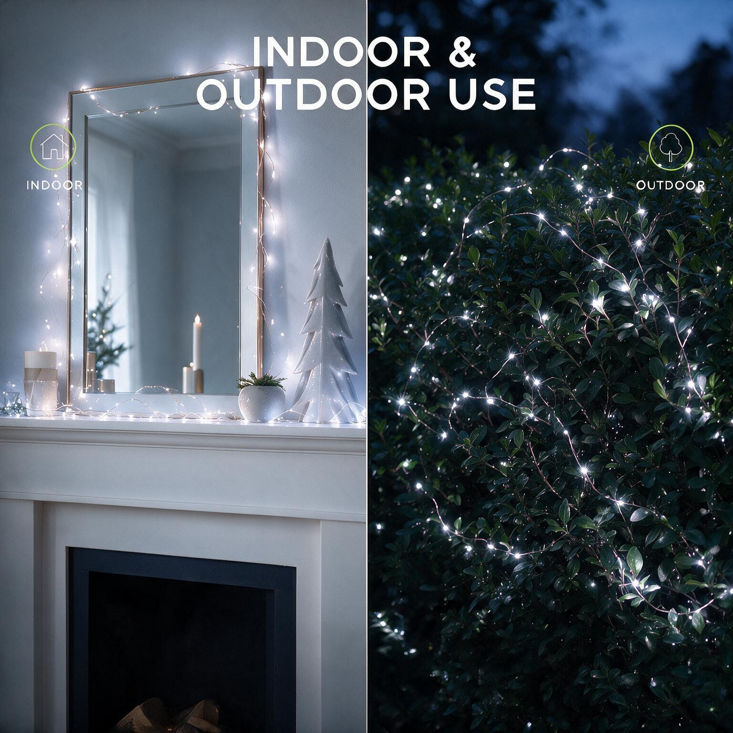 White Micro Wire String Lights