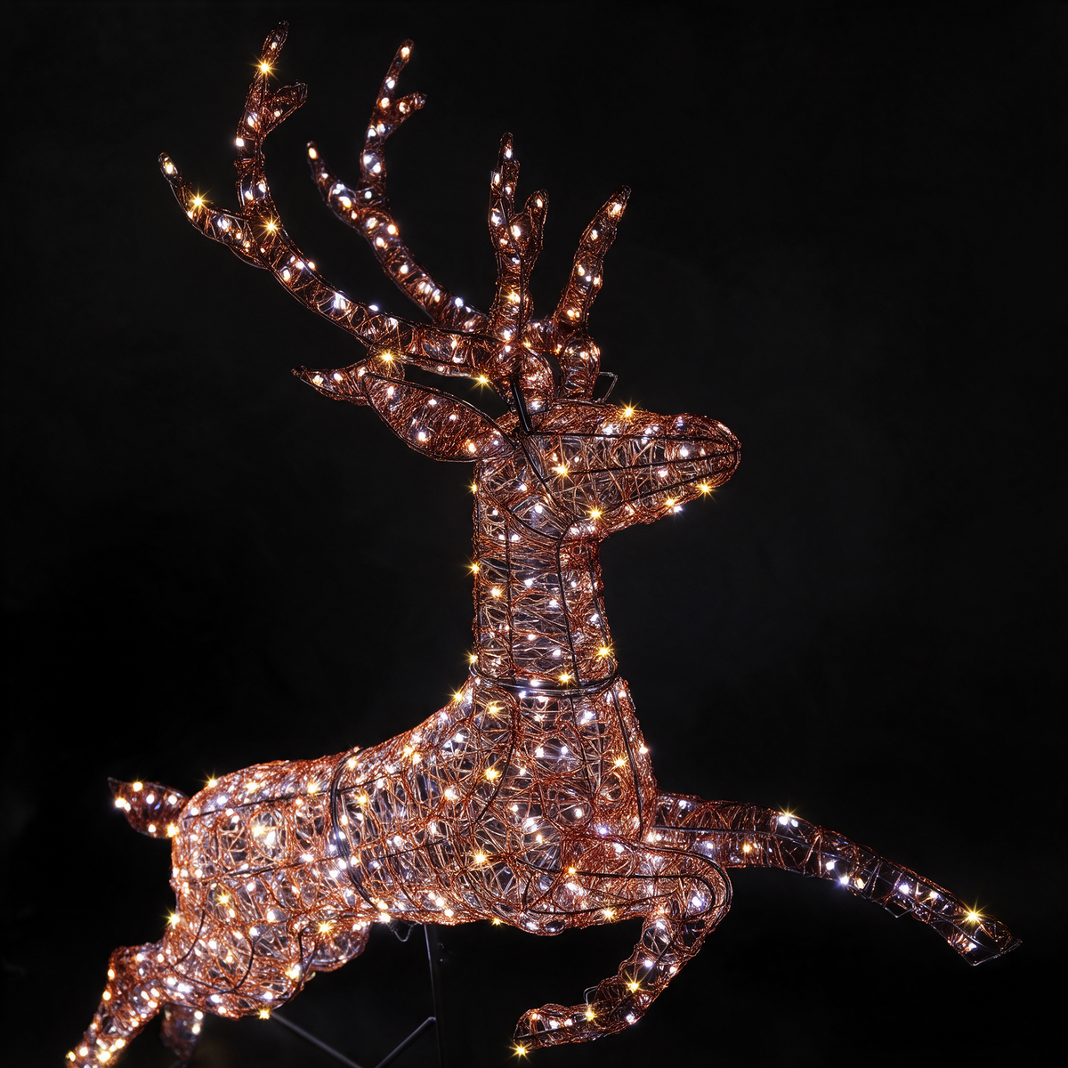 Copper Acrylic Duo Bulb Richmond Leaping Stag