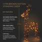 1.17M Brown Rattan Standing Deer