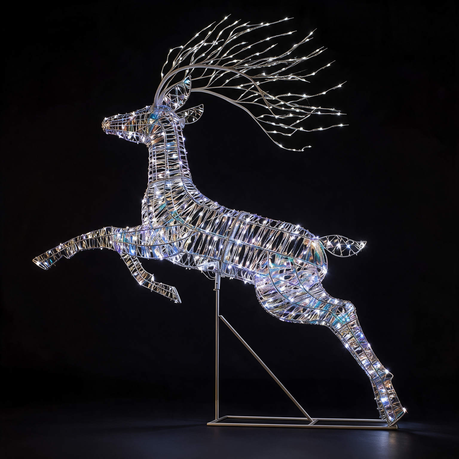 1.5M Iridescent Richmond Leaping Reindeer