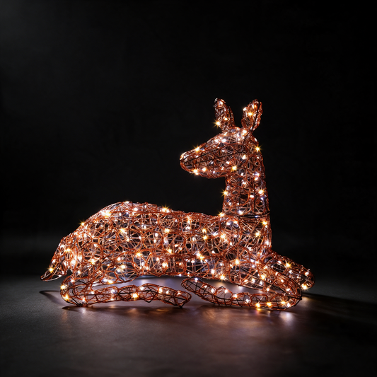 Copper Acrylic Resting Deer