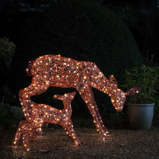 Copper Acrylic Duo Bulb Woburn Deer & Fawn