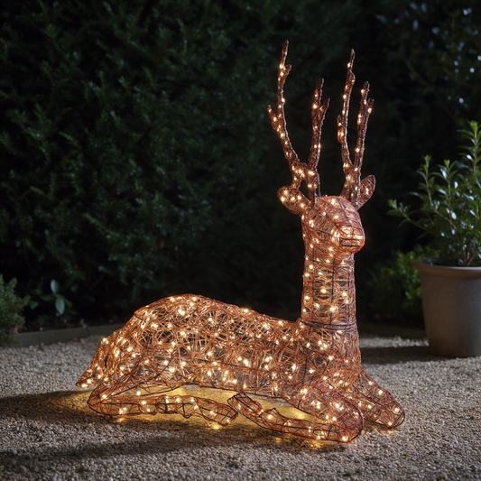 Copper Acrylic Resting Stag